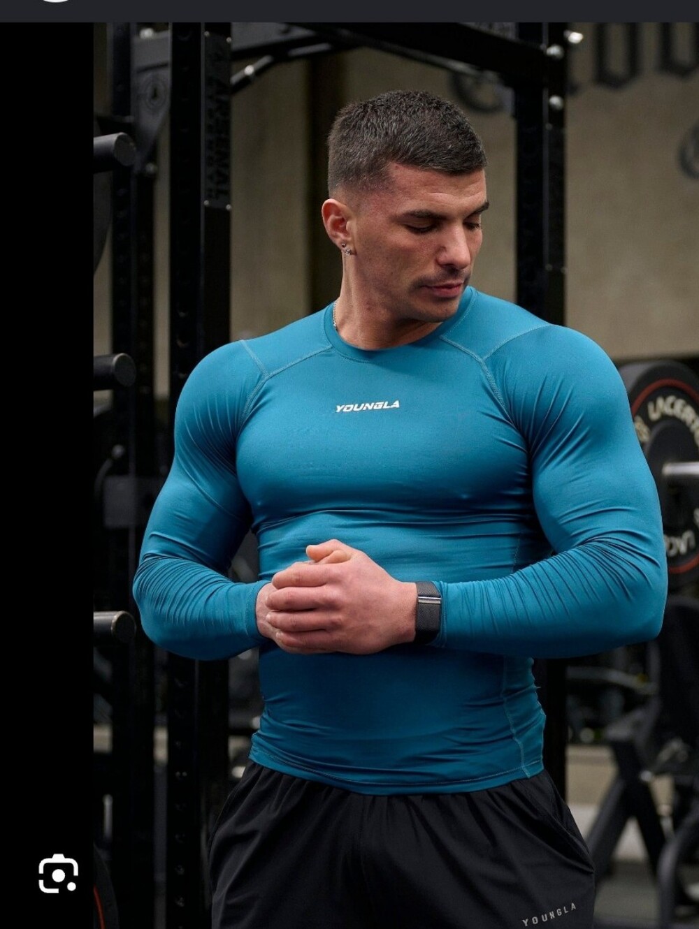 YOUNGLA 830 - FlexFit Compression Longsleeves  - Teal - XXL